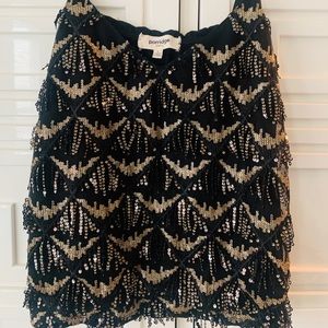 Anthropologie Orinda Sequined Fringed Tank